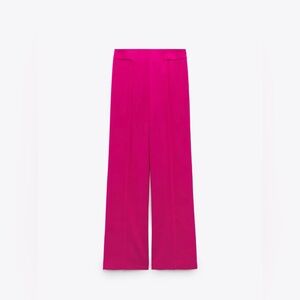 Women's Pink Wide-Leg Pants Zara